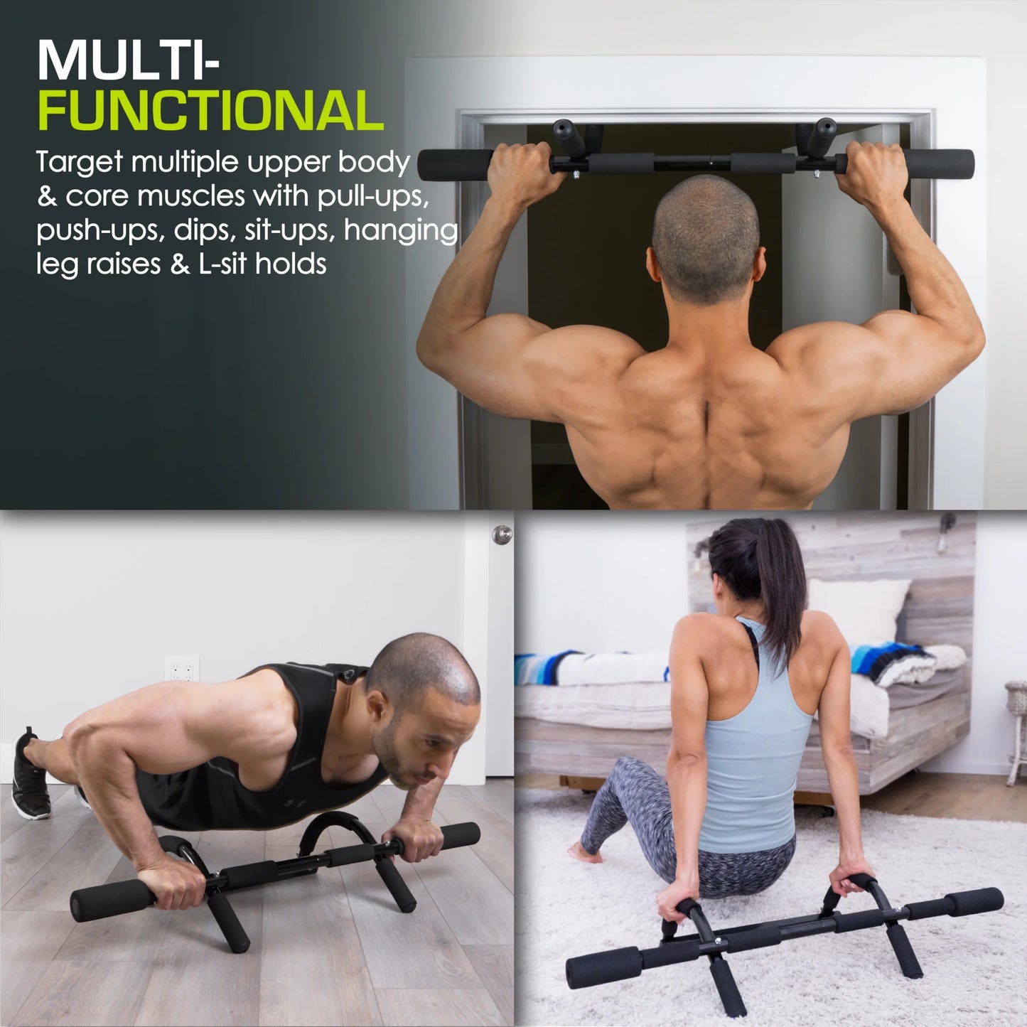 Multi-Grip Lite Pull Up/Chin up Bar for Home Gym Workout
