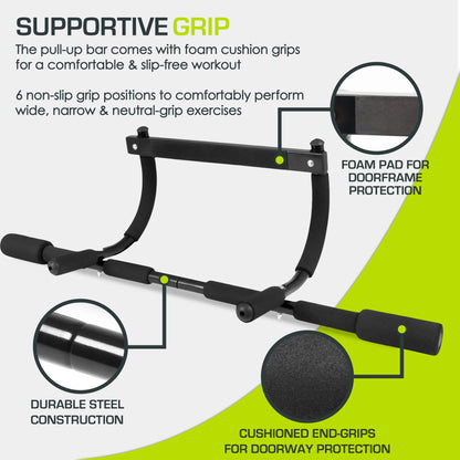 Multi-Grip Lite Pull Up/Chin up Bar for Home Gym Workout