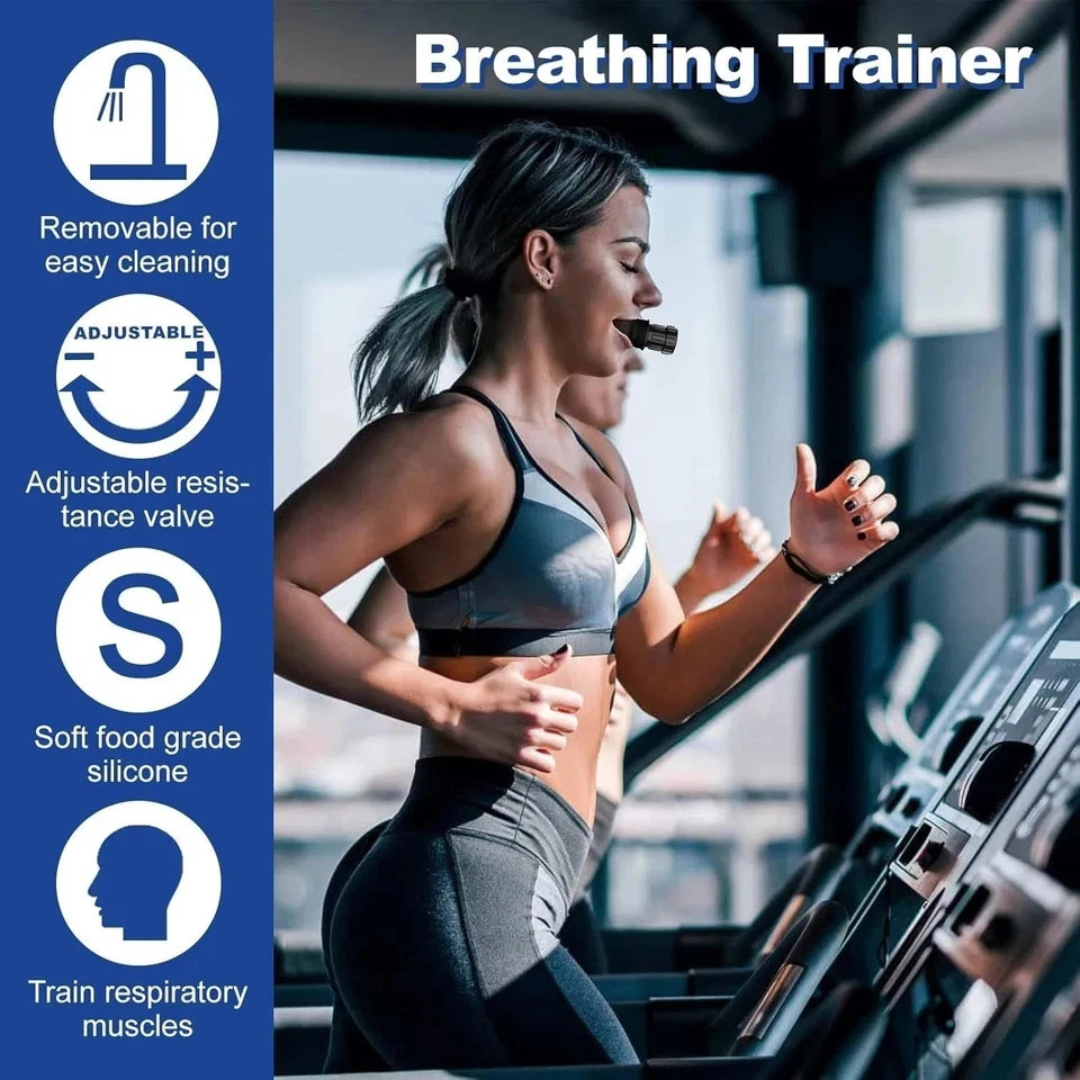 VuraFitness Breath Trainer - Adjustable Resistance Lung Exerciser for Running & Cardio Endurance