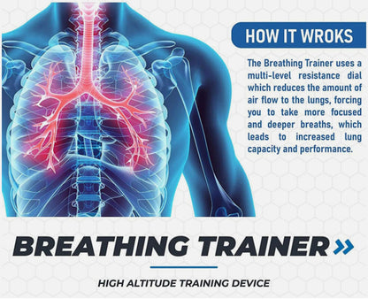 VuraFitness Breath Trainer - Adjustable Resistance Lung Exerciser for Running & Cardio Endurance